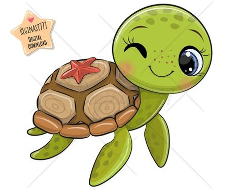 Cute Turtle Drawings, Sea Turtle Drawing, Turtle Clipart, Kawaii Turtle, Cartoon Turtle, Turtle Drawing, Turtle Print, Cute Turtle, Terrapin