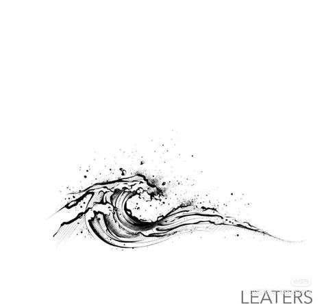 Wave Tattoo Realism, Ocean Wave Tattoo Realistic, Crashing Wave Tattoo, Wave Sketch Tattoo, Black And Grey Wave Tattoo, Black Sea Tattoo, Black And White Wave Tattoo, Water Tattoo Black And White, Black Water Tattoo