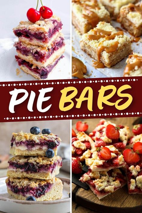 Forget the pie dish and complicated pastry and make these stunning pie bars instead. They're just as sweet and bright, but they're way easier to make. Pie Bars Recipe, Cranberry Pie, Pie Bar Recipes, Chocolate Pecan Pie, Pecan Pie Bars, Food Bar, Appreciation Ideas, Pie Bars, Shortbread Crust