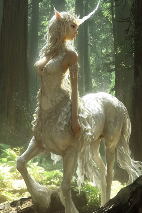 Horse Human Hybrid, Fae Creatures Mythology, Moyen Age Aesthetic, Woman Centaur, Types Of Mythical Creatures, Dragon Centaur, Mythical Races, Centaur Female, Centaur Art