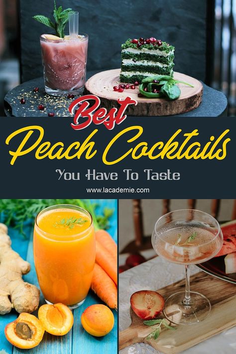 20+ Best Peach Cocktails for Sweet Summer Days Prosecco Punch, Frozen Peach Bellini, Peach Daiquiri, Apple Vodka, Peach Margarita, Fuzzy Navel, Peach Vodka, Peach Cocktail, Thanksgiving Cocktails