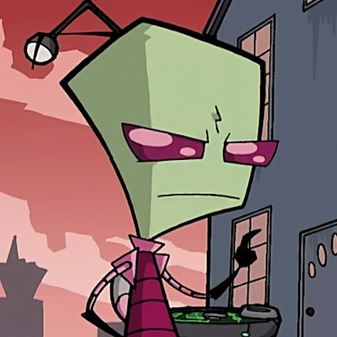 Zim Invader Zim Icon, Zim Invader Zim, Invader Zim Pfp, Jhonen Vasquez, Invader Zim Characters, Randy Cunningham, Cartoon Books, Emo Kid, Invader Zim