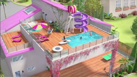 Barbie Dreamhouse Adventures House, Disney Princess Barbies, Adventure Room, Sims Freeplay Houses, Anime House, Barbie Dreamhouse, House Cartoon, Barbie Images, Doll House Plans