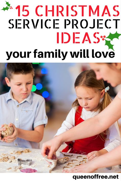 Holiday Community Service Ideas, Christmas Service Projects For Kids, Holiday Volunteer Ideas, Christmas Charity Ideas, Holiday Service Projects, Christmas Service Projects, Family Service Ideas, Service Project Ideas, Family Service Projects