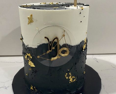 Capricorn Bday Cake, Capricorn Cakes, Capricorn Szn Cake, Capricorn Cake Ideas, Capricorn Party, Virgo Cake Ideas, Capricorn Birthday Cake, Capricorn Cake, Aquarius Cake