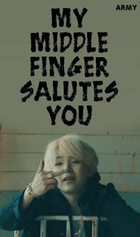 Suga Middle Finger Wallpaper, Bts Middle Finger, Suga Middle Finger, Skz Middle Finger, Yoongi Middle Finger, Dont Touch My Phone Bts, Middle Finger Picture, Bts Haters, Middle Finger Wallpaper