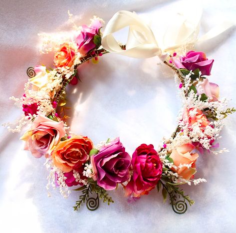 Bride Wreath, Bridal Hair Bands, Foto Props, Holiday Hair Accessories, Rose Flower Crown, Wedding Hairband, Flower Crown Headband, Bride Headband, Hair Band Accessories