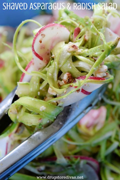 Radish Salad Recipe, Shaved Asparagus, Light Side Dishes, Mexican Street Corn Salad, Radish Salad, Grilled Sausage, Homemade Lasagna, Asparagus Salad, Eggplant Parmesan