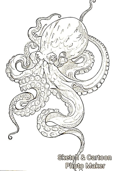 Tattoo Halloween Tattoo Flash, Animal Stencil Art, Octopus Tattoo Design, Japan Tattoo Design, Animal Stencil, Art Fish, Japanese Tattoos, Octopus Tattoo, Halloween Tattoo