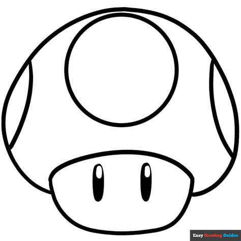 Mario Mushroom Drawing, Mushroom Coloring, Hedgehog Colors, Mushroom Pictures, Mario Coloring Pages, Mushroom Drawing, Easy Cartoon Drawings, Coloring Ideas, Printable Coloring Sheets