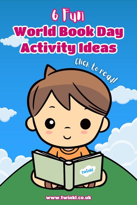 6 Fun World Book Day Activity Ideas, image of a boy reading a book Book Day Activities, Book Day Ideas, World Book Day Activities, World Literacy Day, World Book Day Ideas, Fun Reading Activities, Ideas For Fun, Literacy Day, Key Stage 2