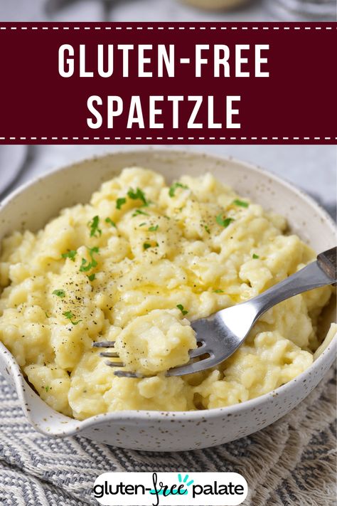 Get ready to tantalize your taste buds with this delicious gluten-free spaetzle recipe! Try it and add a new favorite pasta dish to your menu! Gluten Free Spaetzle, Gluten Free Spaetzle Recipe, Spetzel Recipe, Spaetzle Recipes, Speatzle Recipe, Cheese Spaetzle, Spaetzle Recipe, Gf Pasta, Allergy Recipes