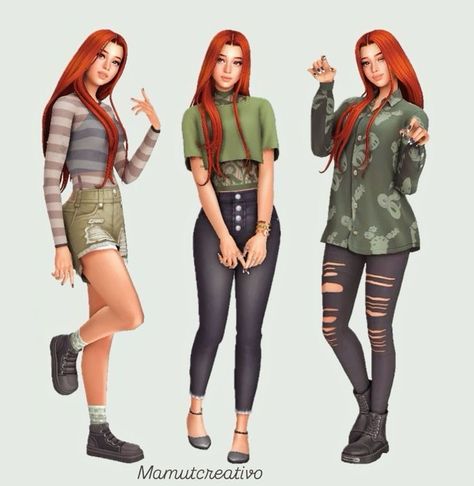 Sims 4 Base Game Outfits Ideas, Video Game Outfits, Africa Trip, American Dress, Sims 4 Cc Folder, Sims 4 Gameplay, Casas The Sims 4, Sims 4 Teen, Sims 4 Characters