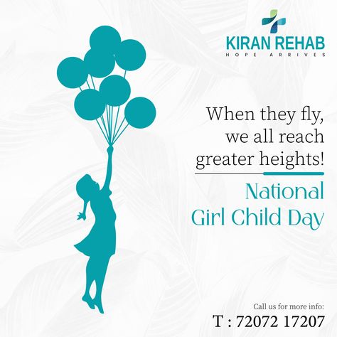 On the occasion of National Girl Child Day, We wish that world becomes a better and safer place for the girl child with our constant efforts. Happy National Girl Child Day. #nationalgirlchildday #kiranrehab #rehabilitation National Girl Child Day, Girl Child Day, Child Day, How To Become, Education