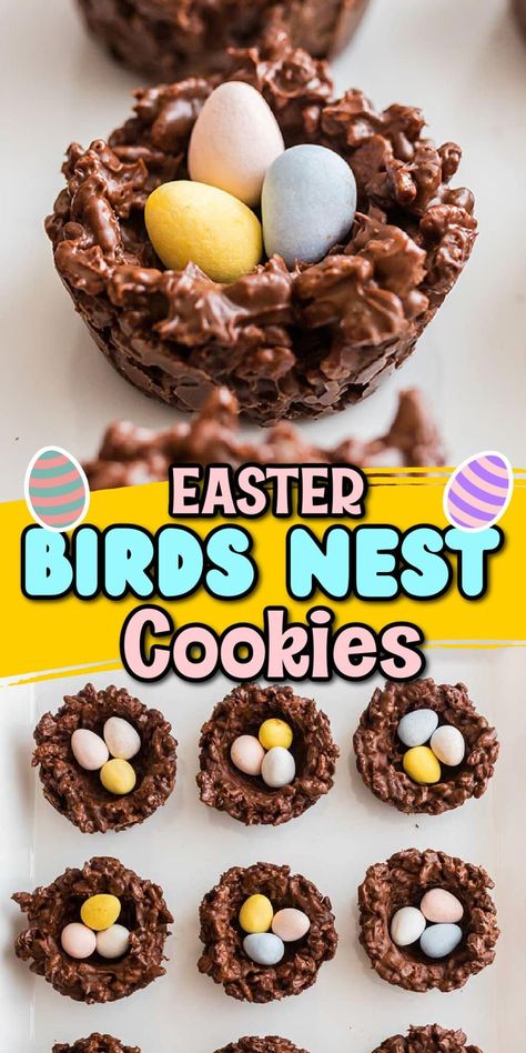 Easter Birds Nest, Easter Deserts, No Bake Chocolate Desserts, Easter Party Food, Easy Easter Treats, Easy Easter Desserts, Easter Dishes, Easter Snacks, Easter Sweets