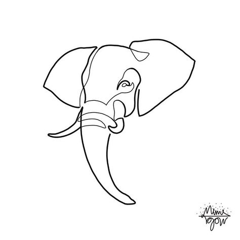 Diseño disponible #minimaltattoo #blacktattoo #desing #granada #granadatattoo #minimaldesing #blackandwhite #minimalist | Artist: @m.mucho.unalinea Lion Art Tattoo, Animal Line Drawings, Minimalist Artist, Elephant Tattoo Design, Elephant Illustration, Art Wire, Elephant Tattoo, Modern Tattoos, Elephant Tattoos