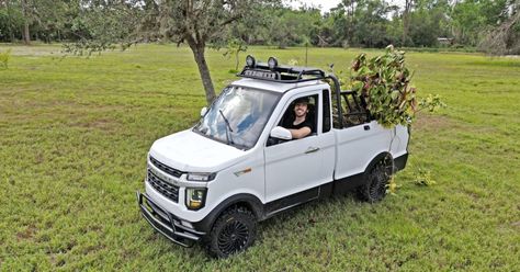 Japanese Mini Truck, Truck Aesthetic, Mini Pickup, Truck Wallpaper, Electric Pickup Truck, Truck Pulls, Electric Pickup, Mini Truck, Fat Tire Electric Bike