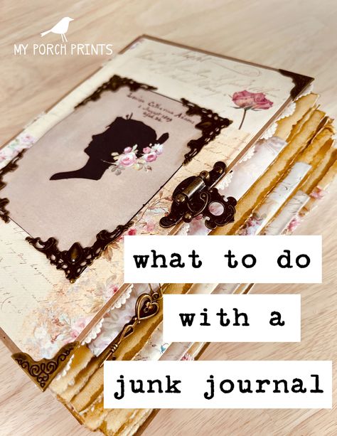 What To Do With A Junk Journal Modern Junk Journal, Junk Journal Pages Ideas, Wedding Junk Journal, Journal Things, Journal Business, Handmade Journals Diy, Craft Fairs Booth, Watercolor Art Journal, Cereal Boxes