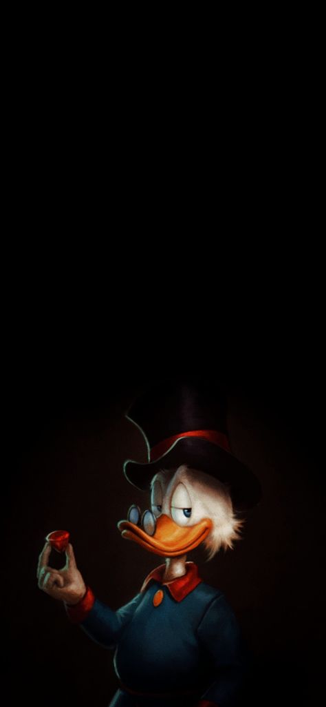 Scrooge Mcduck Wallpaper, Dark Oled Wallpaper, Scrooge Mcduck Art, Oled Wallpaper, Duck Wallpaper, Uncle Scrooge, Scrooge Mcduck, Duck Tales, Wallpaper For Your Phone