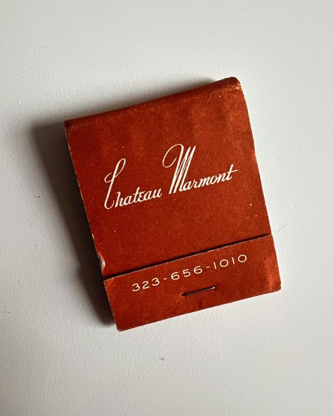 i believe a twentieth century artifact from my archives 😂 #ilovela #losangeles #chateaumarmont Vintage Website Design Inspiration, Branding Inspiration Identity, Matchbook Aesthetic, Speakeasy Logo, Chic Graphic Design, Matchbook Design, Vintage Website Design, Job Portfolio, Sales Job