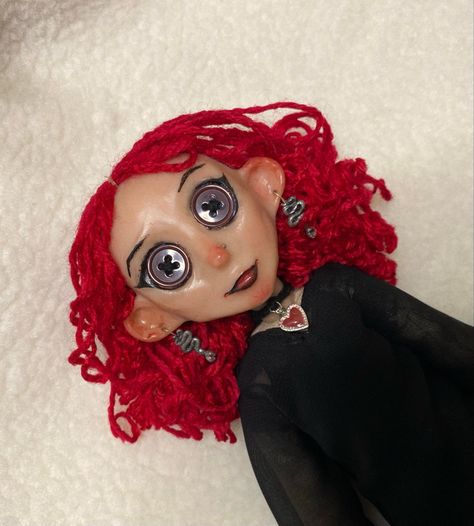 Mini Me Doll Coraline, Coraline Doll Template, Coraline Doll Diy, Diy Coraline Doll, Custom Coraline Doll, Caroline Doll, Coraline Dolls, Coraline Art, Coraline Aesthetic