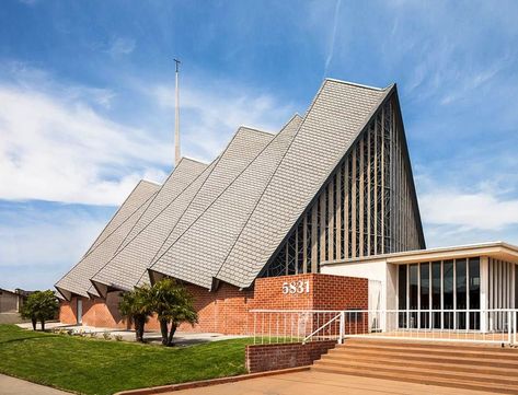 Photo by Darren Bradley Kirigami Architecture, Church Design Architecture, Bradley University, Church Building Design, Modern Church, Mid Century Architecture, Architecture Concept Drawings, Church Architecture, Church Building