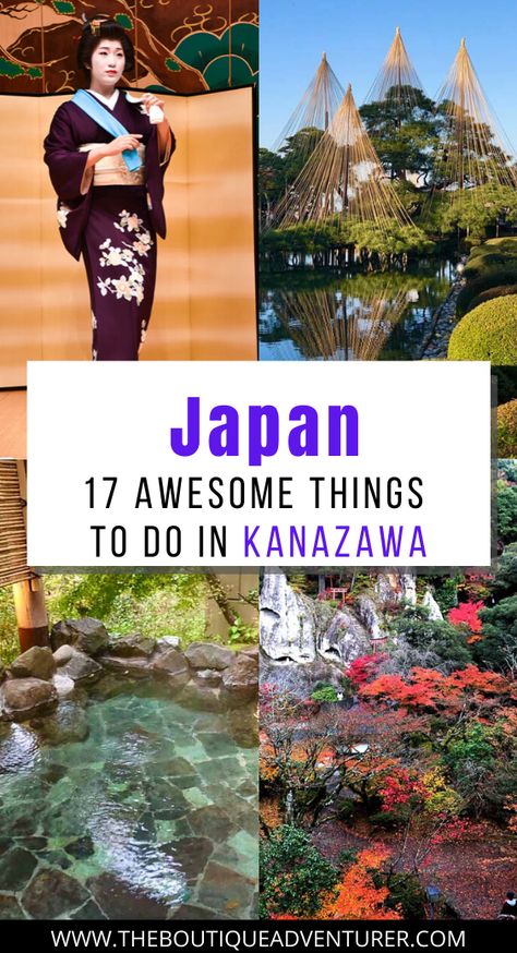 Things to do in Kanazawa: there are so many Instagrammable things to do in Kanazawa and near Kanazawa! From Kenrouken Gardens to Samurai houses to Gold Leaf to Ryokan in nearby Kaga #japan #kanazawa #kanazawajapan #japantravel Japan Kanazawa, Japan Planning, Japan Visit, Japan Honeymoon, Kanazawa Japan, Winter In Japan, Japan Bucket List, Japan 2023, Japan Holidays