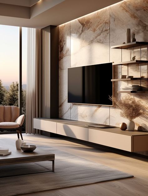 Modern TV Panel Decor – Nymphs Modern Tv Room, Modern Tv Wall, Living Room Tv Unit, Tv Room Design, Tv Wall Decor, Tv Wall Unit, Trendy Living Rooms, Tv Wall Design, 아파트 인테리어