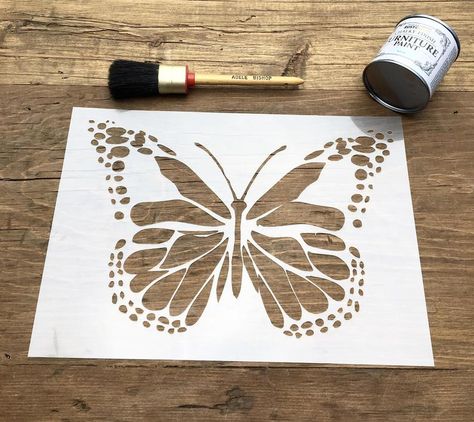 Butterfly Insect Stencil re-usable for walls furniture and | Etsy Winged Stencil, Wall Stencils Diy, Stencil Patterns Templates, Wall Stencil Patterns, Butterfly Stencil, Adhesive Stencils, Stencil Painting On Walls, Butterfly Template, Stencils Printables