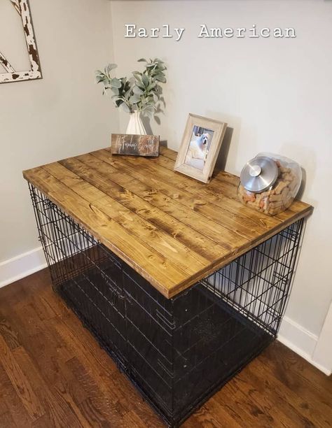 Table Top For Dog Crate, Wooden Crate Decor, Dog Crate Topper, Crate Topper, Wire Crate, Kennel Cover, Crate Cover, Storage Table, Dog Rooms