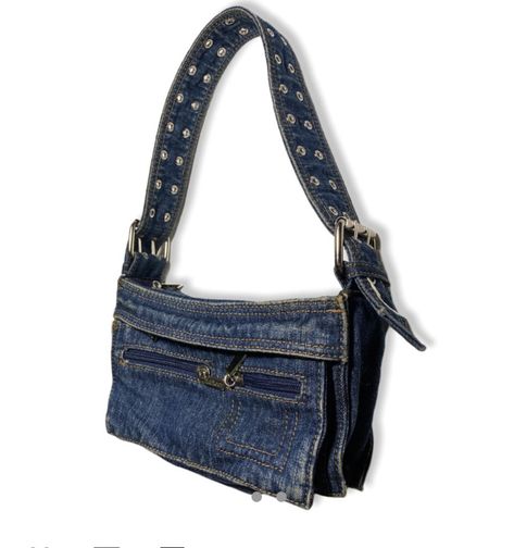 Grommet Jeans, Jean Bag, Y2k Denim, Jeans Bag, Jeans Style, Shoulder Bag, My Style, How To Wear