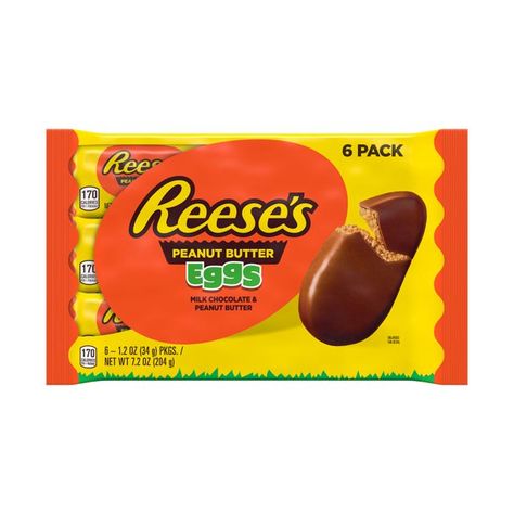 REESE'S, Milk Chocolate Peanut Butter Eggs Candy, Easter, 1.2 oz, Packs (6 Count) - Walmart.com Peanut Butter Eggs Easter, Reeses Eggs, Chocolate Peanut Butter Eggs, Reese Eggs, Reese Peanut Butter Eggs, Peanut Butter Easter Eggs, Reeses Candy, Candy Easter Basket, Peanut Butter Eggs