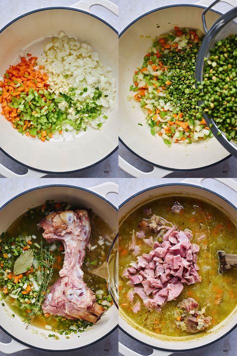 Ham Bone Pea Soup Recipe, Pea Soup Recipe Ham, Pressure Cooker Split Pea Soup With Ham, Split Pea And Ham Hock Soup, Ham And Pea Soup Instant Pot, Healthy Split Pea And Ham Soup, Crock Pot Split Pea Soup With Ham, Split Pea And Ham Soup Dutch Oven, Split Pea Ham Bone Soup