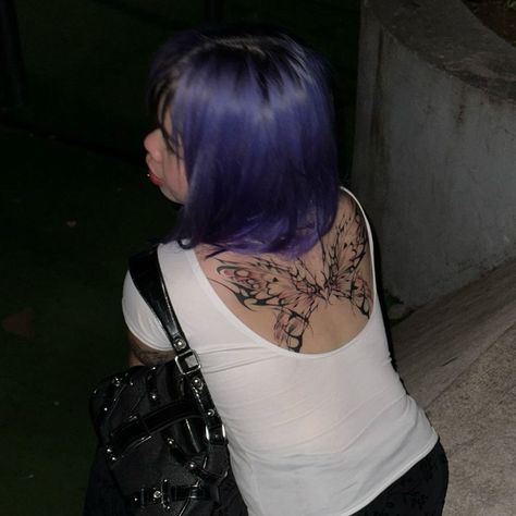 cybersigilism back tattoo | fairy wings tattoo Fairy Wings Back Tattoo, Fairy Wings Tattoo, Fairy Wing Tattoos, Cybersigilism Tattoo, Tattoo Fairy, Back Tats, Wing Tattoo, Wings Tattoo, Fairy Wings