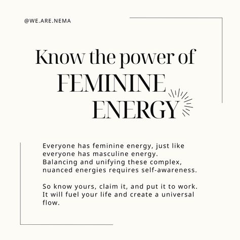 ☯️✨ Feminine energy isn’t just for women - it’s a powerful force within us all. By acknowledging and harnessing this energy, you unlock a new level of self-awareness and universal flow. #feminineenergy Spirituality Affirmations, Masculine Energy, Spiritual Healing, Self Awareness, Feminine Energy, Spiritual Quotes, Knowing You, Affirmations, Meant To Be