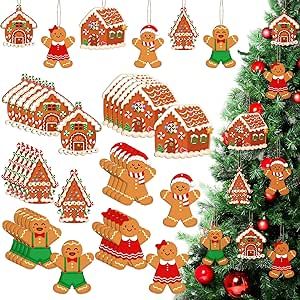 Handmade Tree Ornaments, Office Party Decor, Gingerbread Christmas Tree, Office Party Decorations, Gingerbread Ornaments, Hanging Christmas Tree, Christmas Gingerbread Men, Ornament Christmas Tree, Christmas Hanging Decorations