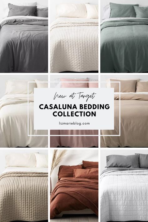 Casaluna Bedding Collection - Liz Marie Blog Casa Luna Bedding Target, Target Casaluna Bedding, Cal King Bedding Ideas, Target Casaluna Bedding Ideas, Casa Luna Bedding Ideas, King Bedding Sets Master Bedrooms, Casaluna Bedding Ideas, Bedding Color Combo Ideas, Target Bedding Ideas