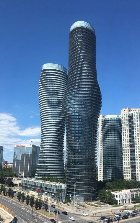 Absolute World, Mississauga, Ontario, Canada (Architect: Burka Architects and MAD Studio) Mississauga Ontario, Toronto Canada, Ontario Canada, Ontario, Toronto, Skyscraper, Multi Story Building, Architecture