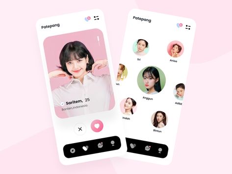 Patepang - Dating App by zakia kaidzan on Dribbble Dating App Design, Flirty Ideas, Free Dating Websites, Language Apps, Online Dating Websites, Dating Gifts, Creative Dates, Directory Design, Website Logo