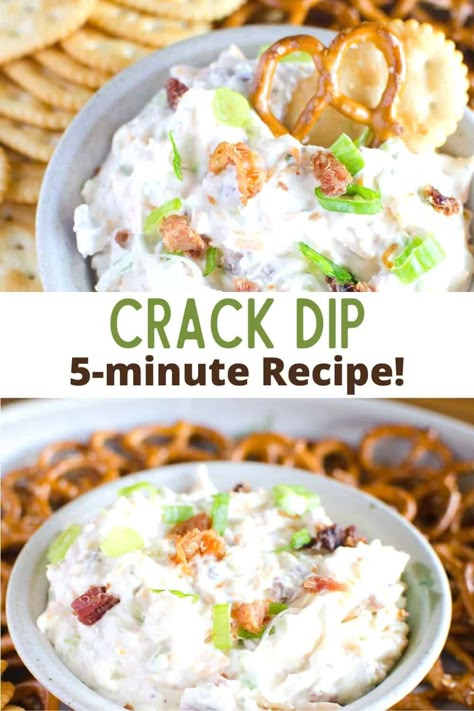 This pretzel dip recipe with cream cheese is super easy and full of flavor. Otherwise known as "crack dip", it's irresistible and comes together in under 5 minutes! Pretzel Stick Dip Recipes, Dip For Pretzels Sticks, Sweet Cream Cheese Dip For Pretzels, Cheesy Pretzel Dip, Pretzel Thins Dips, Dots Pretzel Dip, Cold Dips For Crackers, Dips To Go With Pretzel Crisps, Dips To Eat With Pretzels