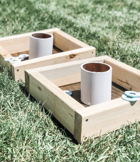 Diy Washer Game, Beanbag Toss Game Diy, Diy Yard Games For Adults Parties, Diy Washers Game, Washer Toss Game Diy, Wood Yard Games, Toss Game Diy, Washer Toss Game, Washers Game