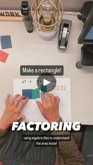 This makes factoring make SO much sense! | From math_makes_sense on IG: “FACTORING makes so much sense with algebra tiles and the area model!! 💡🧠” | By EdutopiaFacebook Algebra Tiles, Area Model, Algebraic Expressions, Area Models, Make Sense, How To Find, Geometry, Sense, Quick Saves