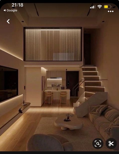 Loft Apartment Aesthetic, Loft House Design, Casa Clean, Interior Design Your Home, House Floor Design, Small Apartment Design, Dream Apartment Decor, Minimal House Design, Loft House