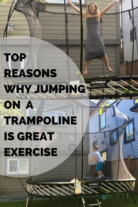 Jumping on a Trampoline is Great Exercise Outdoor Trampoline Workout, Benefits Of Trampoline Jumping, Jumping On Trampoline, Jumping On A Trampoline, Trampoline Jump, Water Fitness, Outdoor Trampoline, Best Trampoline, Backyard Trampoline