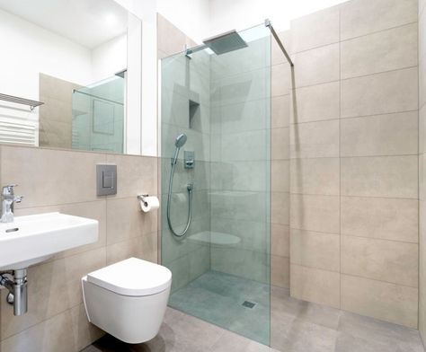 Shower Dimensions Walk In, Walk In Shower Sizes, Walk In Shower Dimensions, Walk In Shower Doors, Shower Dimensions, Doorless Shower, Dark Tile, Shower Sizes, Small Showers