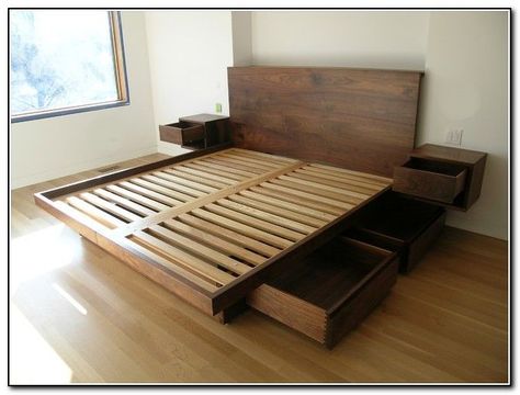 Platform Bed: Add This Lovely Furniture To Your Home Luxury 15+ best ideas about King Size Platform Bed on Pinterest | King king size platform bed Platform Bed Diy, Bedframe Diy, Queen Bed Frame Diy, Platform Bed Plans, King Platform Bed Frame, Bed Frame Plans, Letto King Size, Platform Bed With Drawers, King Size Platform Bed