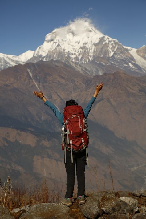 #mountaingirl #Dhaulagiri #hike #trek #climb #Nepal #wanderlustauthentic #mountain #goals Nepal Hiking, India Aesthetic, Himalayas Mountain, Mountain Girl, Lady Riders, Mountain Hiking, 2025 Vision, Hiking Trip, Trekking