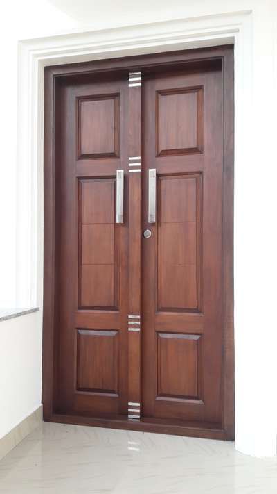 Door Designs by Carpenter Shanu Abbasi, Delhi | Kolo Main Door Simple Design, Simple Double Door Design, Front Double Door Design Wood, Main Double Door Design Wood, Main Door Double Door Designs, Wooden Double Door Design, Wooden Double Front Doors, Amritpal Singh, Main Door Design Photos