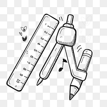 Math Teacher Tattoo, Design School Aesthetic, Ruler Aesthetic, Ilustrasi Satir, School Supplies Drawing, Maths Model, Drawing With Colored Pencils, Teacher Tattoos, Math Cartoons