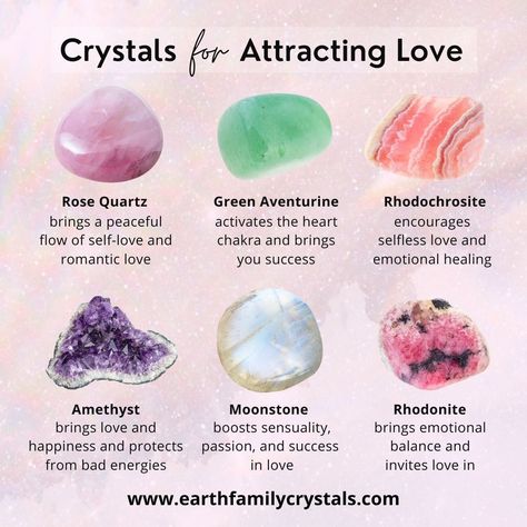 Crystals Necklace Meanings, Crystals For February, What Do Different Crystals Mean, Stones For Self Love, Love Crystals Attract, Gemstones For Love, Crystals For Romance, Crystal For Love And Relationships, Crystals For Manifesting Love